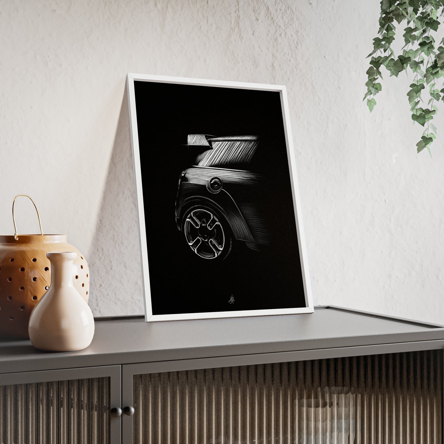 Dessin Encadré Mini GP, décoration rallye