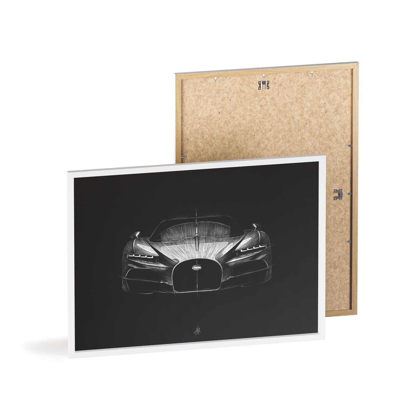 Dessin Encadré Bugatti Tourbillon, décoration hypercar