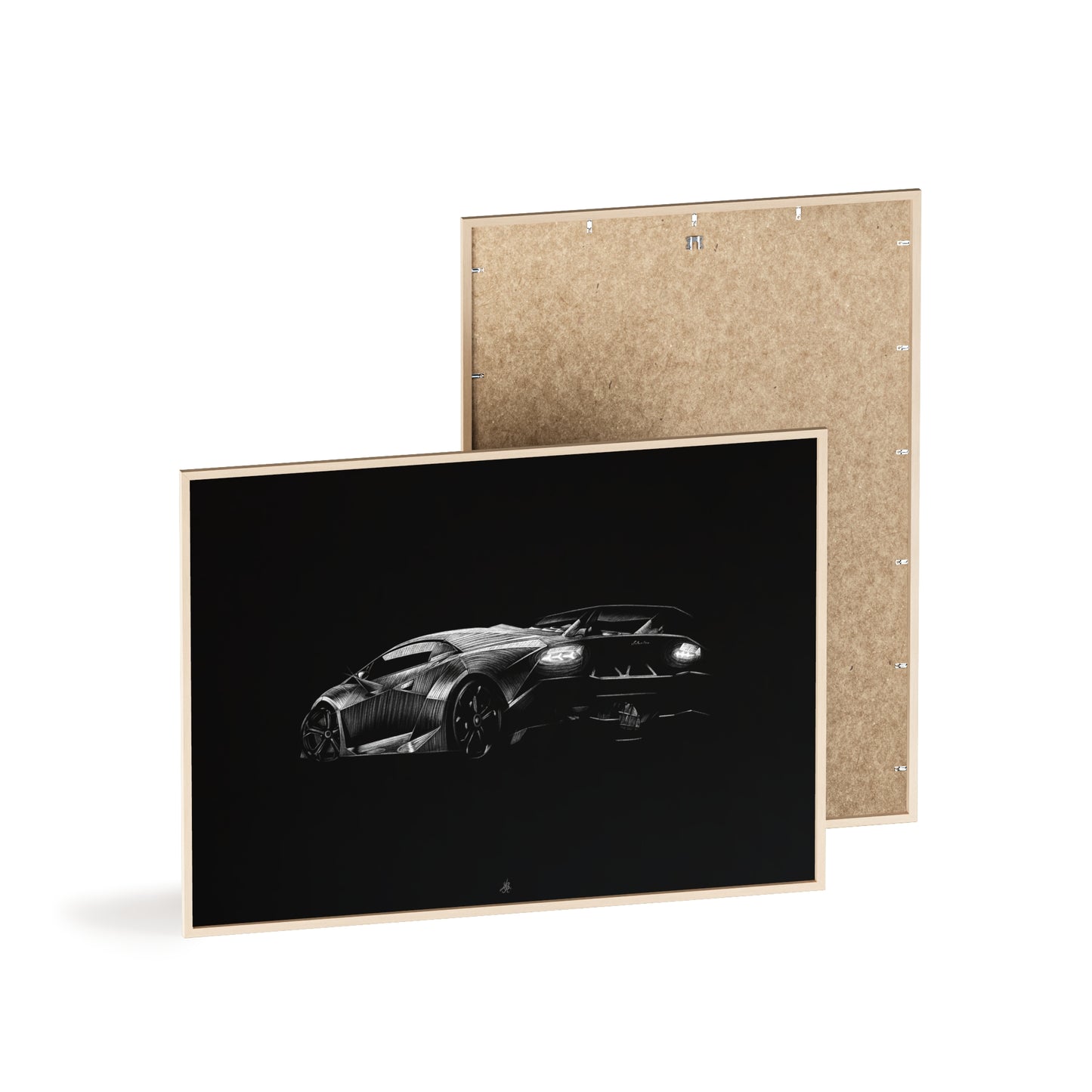 Dessin Encadré Lamborghini Sesto Elemento, décoration supercar