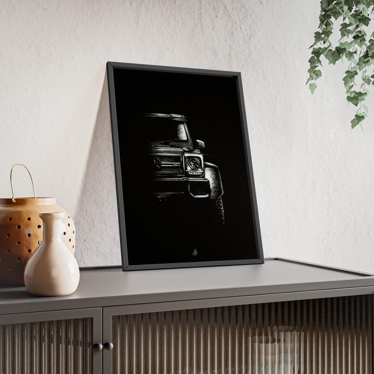 Dessin Encadré Mercedes, G63 amg, 4x4, décoration automobile-LE CADEAU AUTOMOBILE