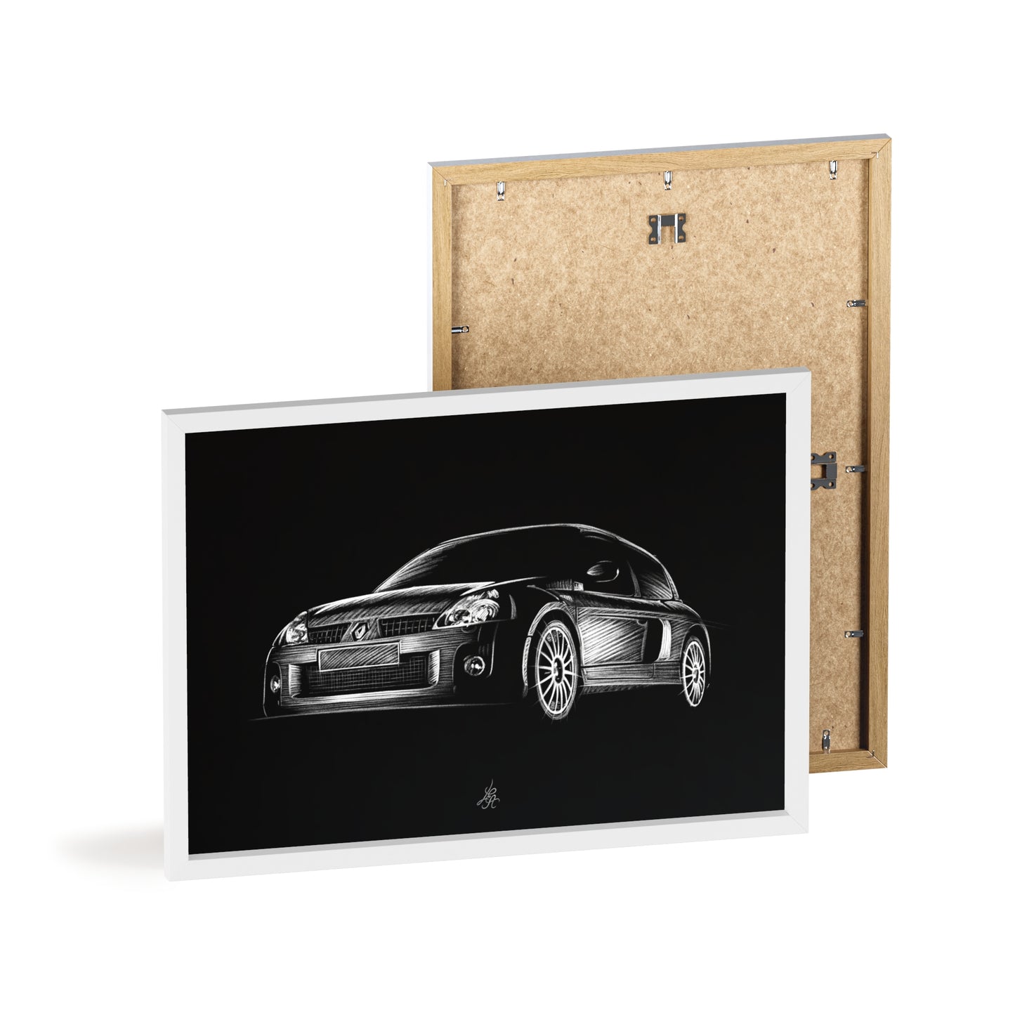 Dessin Encadré Renault Clio V6, décoration gti
