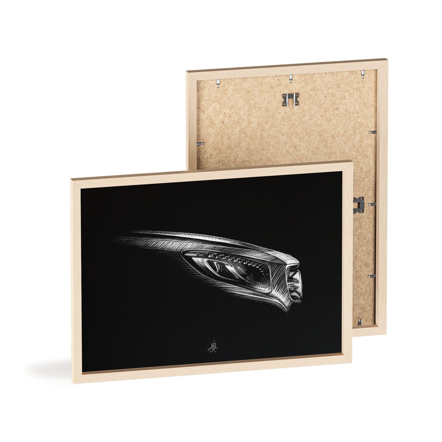 Dessin Encadré Mercedes, Classe S, 65 amg, décoration luxe-LE CADEAU AUTOMOBILE