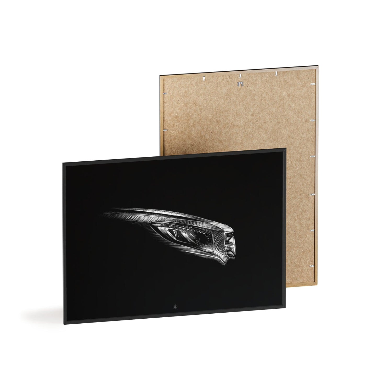 Dessin Encadré Mercedes, Classe S, 65 amg, décoration luxe-LE CADEAU AUTOMOBILE