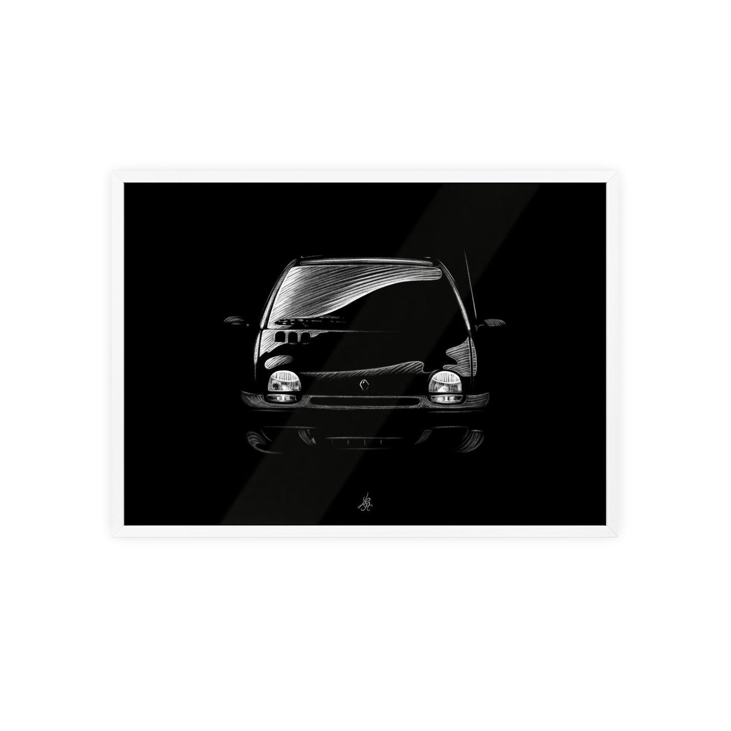 Dessin Encadré Renault Twingo, décoration 2000s
