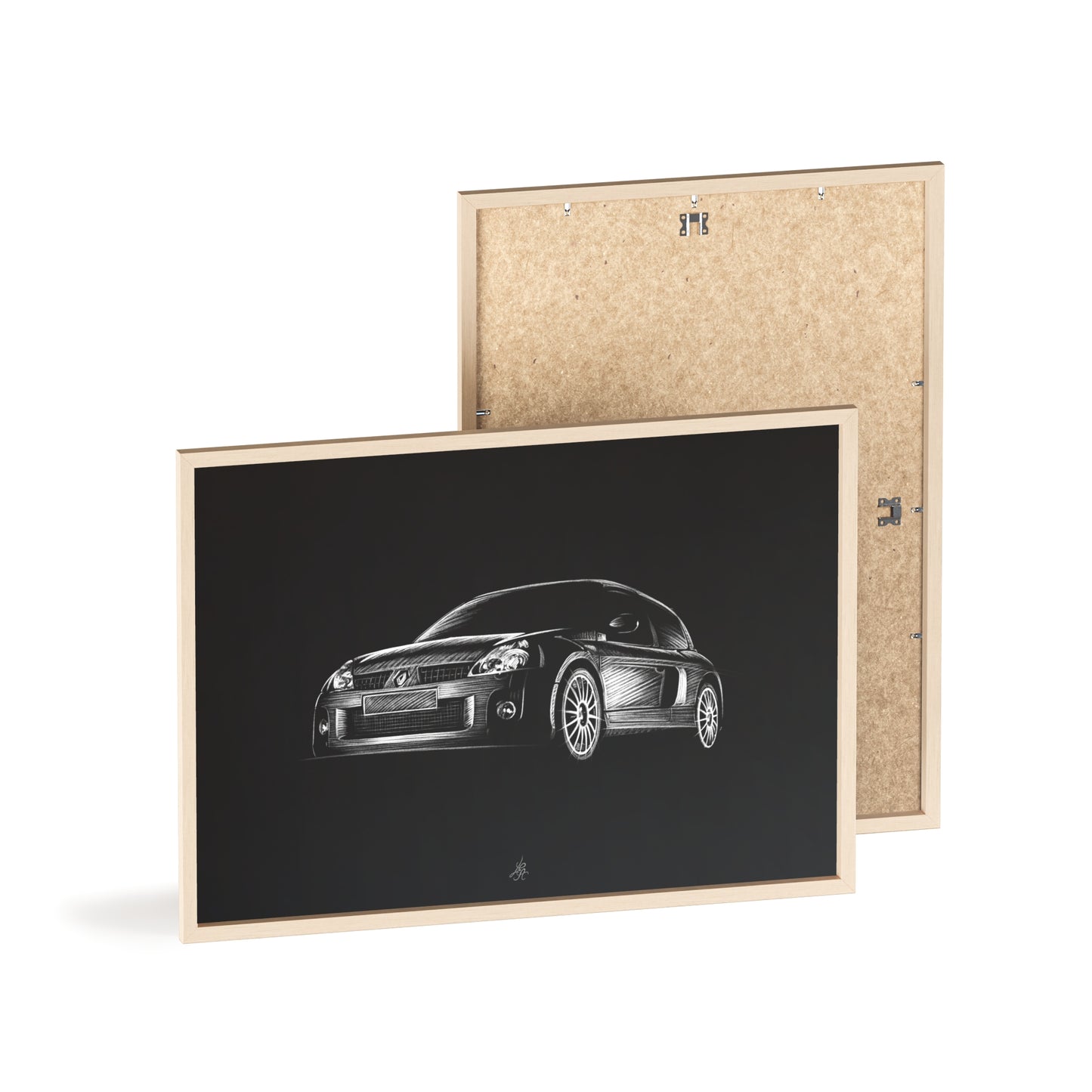 Dessin Encadré Renault Clio V6, décoration gti