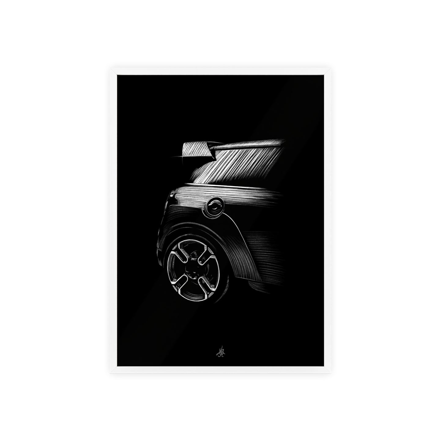 Dessin Encadré Mini GP, décoration rallye