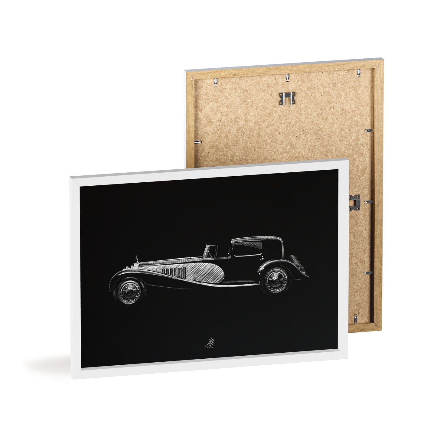 Dessin Encadré Bugatti Royale, décoration classique