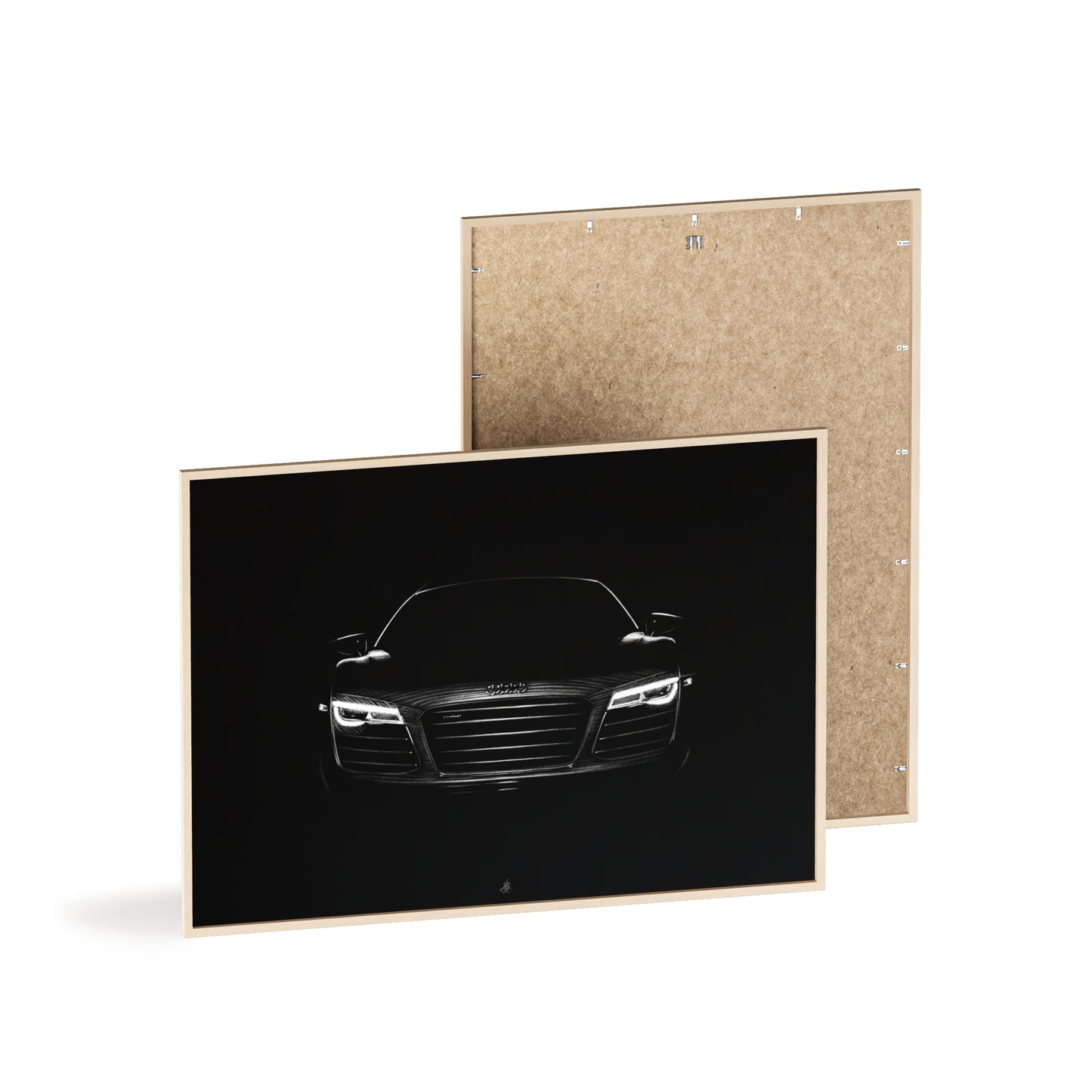 Dessin Encadré Audi R8, décoration supercar