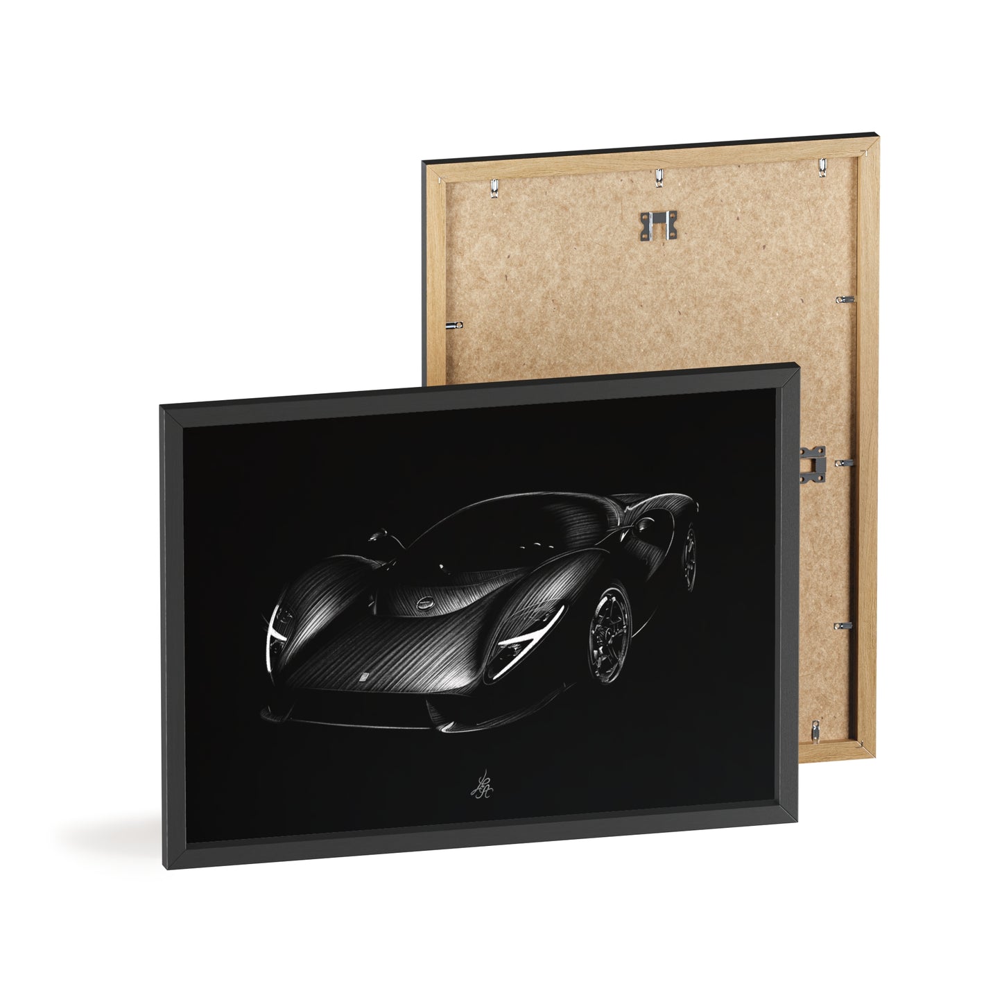 Dessin Encadré Detomaso P72, décoration supercar