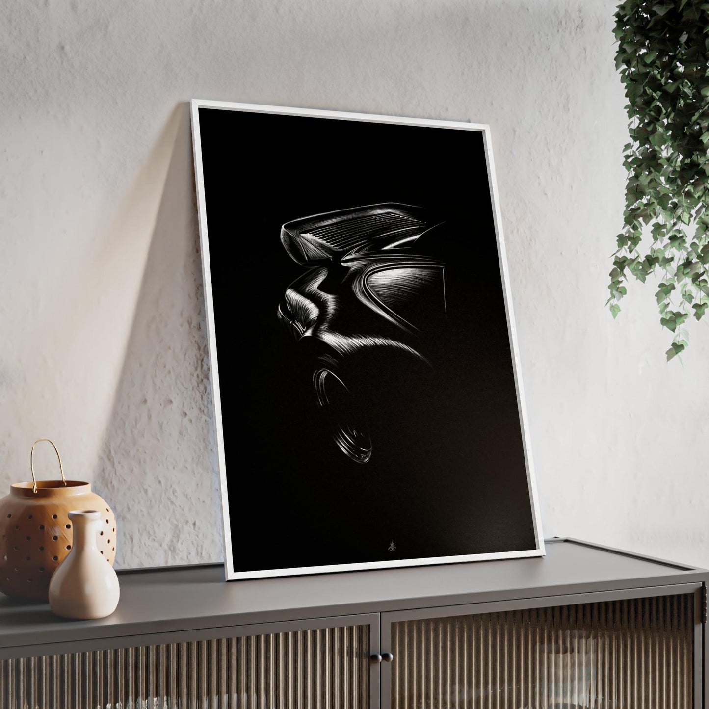 Dessin Encadré Porsche, 911, Turbo, décoration supercar-LE CADEAU AUTOMOBILE