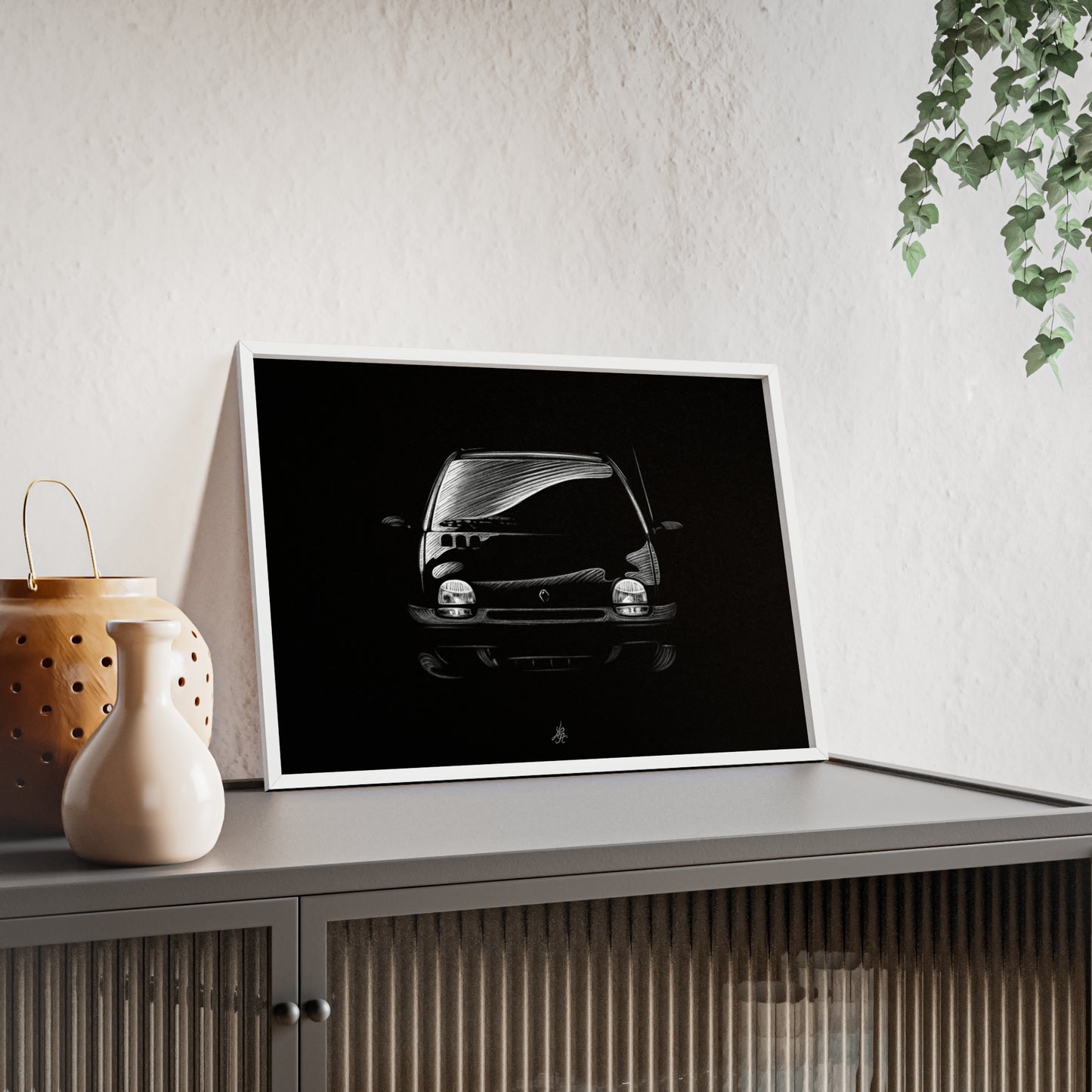 Dessin Encadré Renault Twingo, décoration 2000s