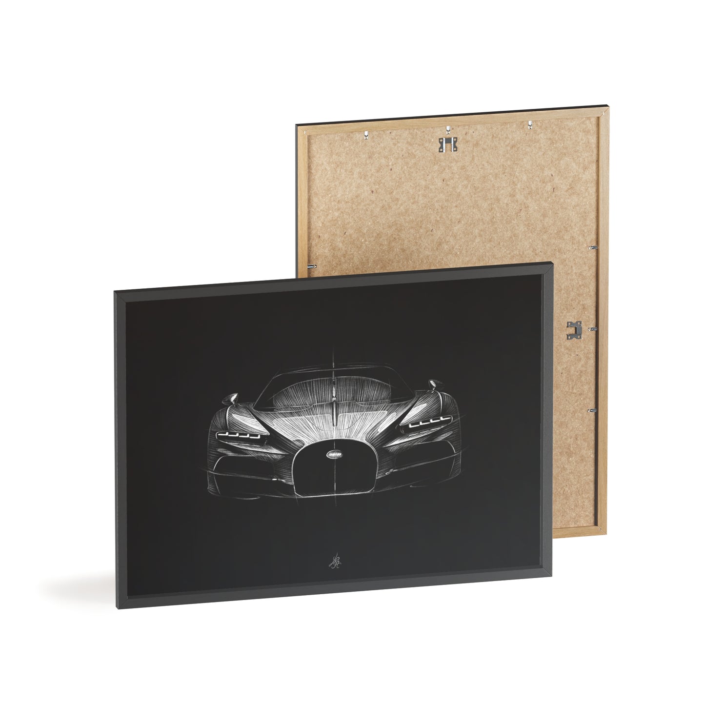 Dessin Encadré Bugatti Tourbillon, décoration hypercar