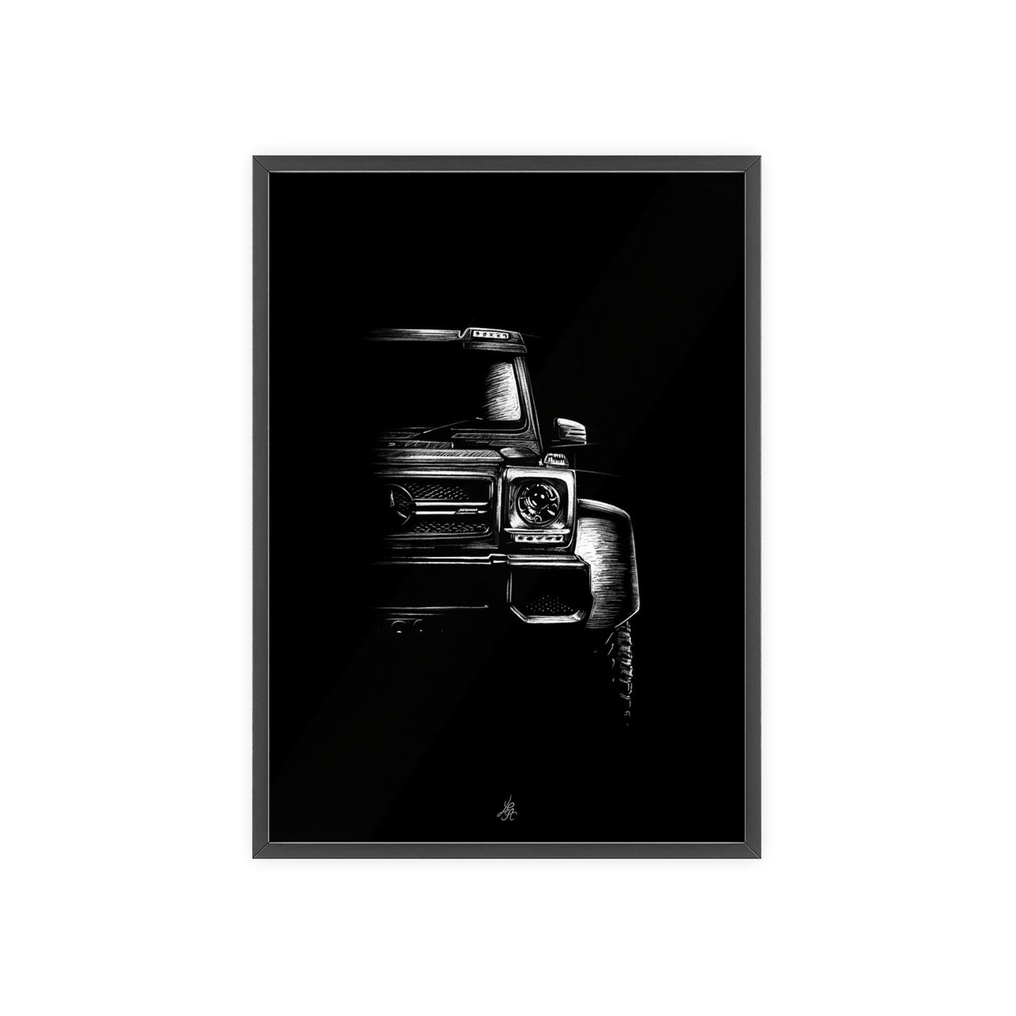 Dessin Encadré Mercedes, G63 amg, 4x4, décoration automobile-LE CADEAU AUTOMOBILE