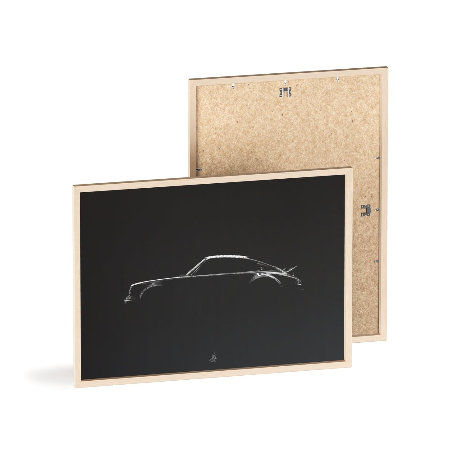 Dessin Encadré Porsche 911, Carrera RS, décoration automobile-LE CADEAU AUTOMOBILE