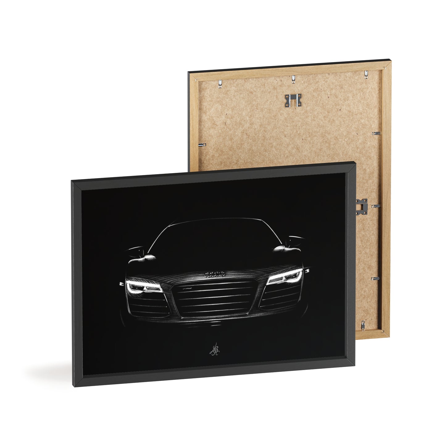 Dessin Encadré Audi R8, décoration supercar