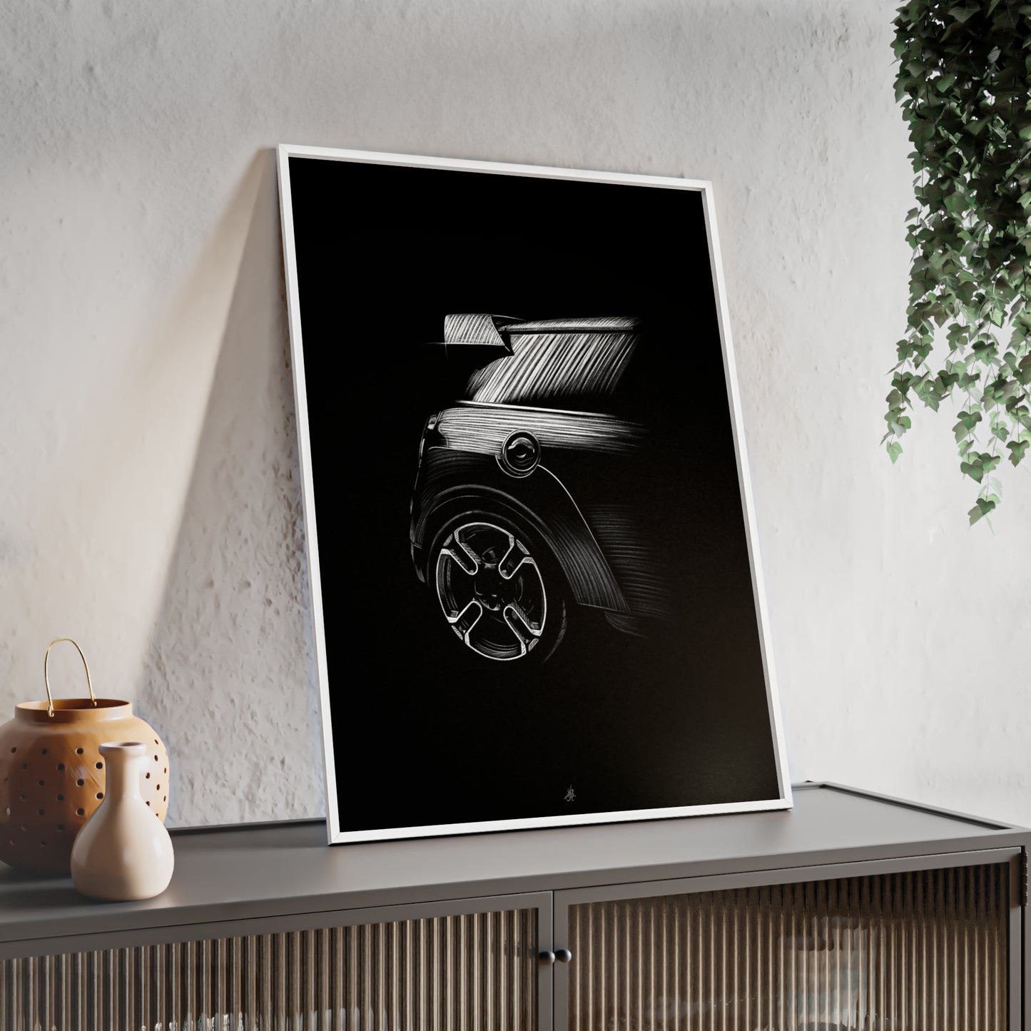 Dessin Encadré Mini GP, décoration rallye