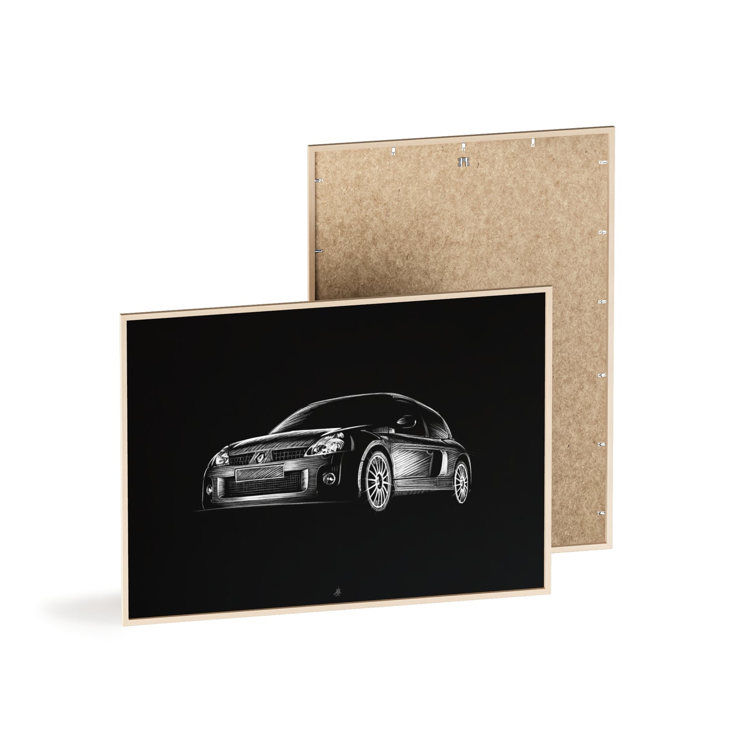 Dessin Encadré Renault Clio V6, décoration gti