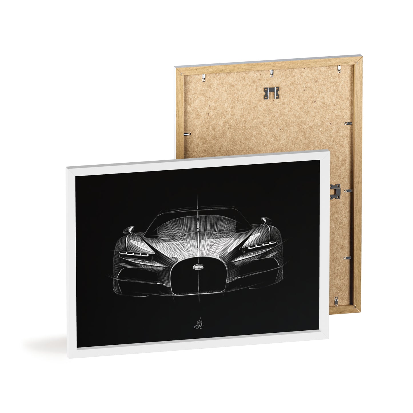 Dessin Encadré Bugatti Tourbillon, décoration hypercar