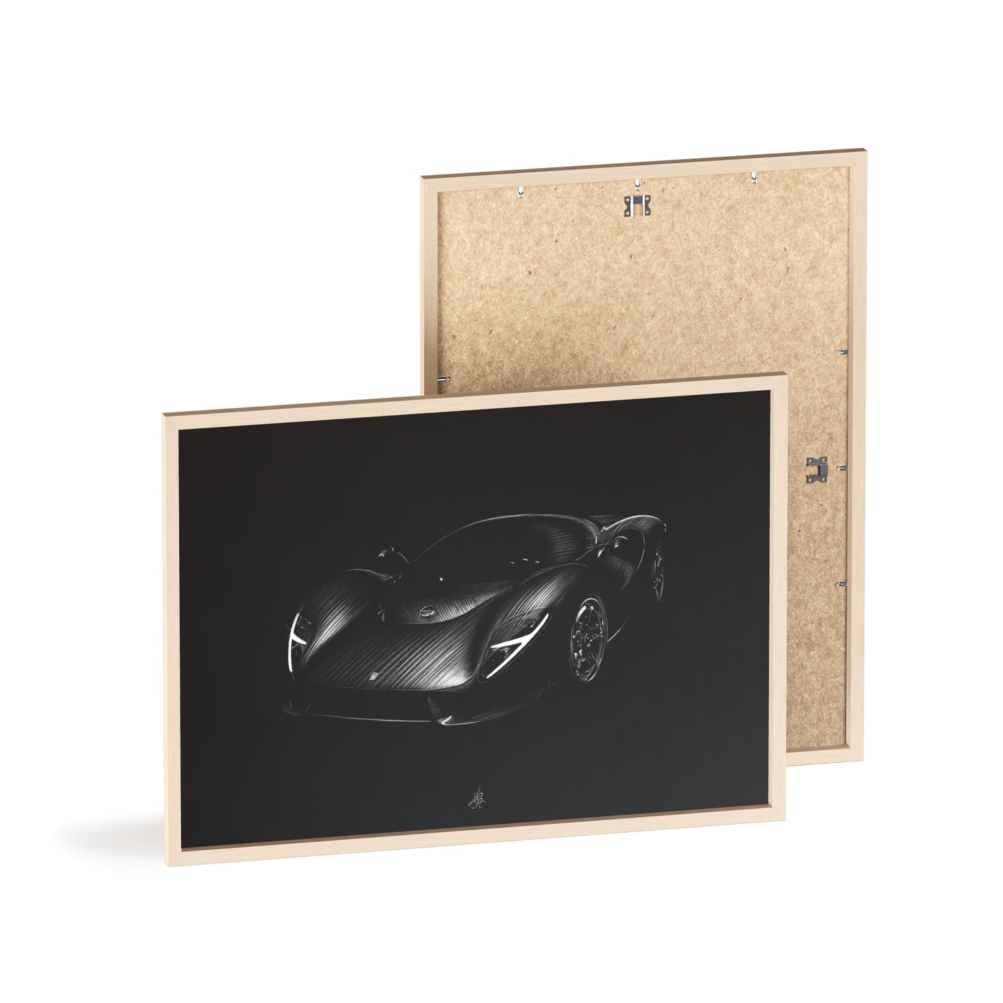 Dessin Encadré Detomaso P72, décoration supercar