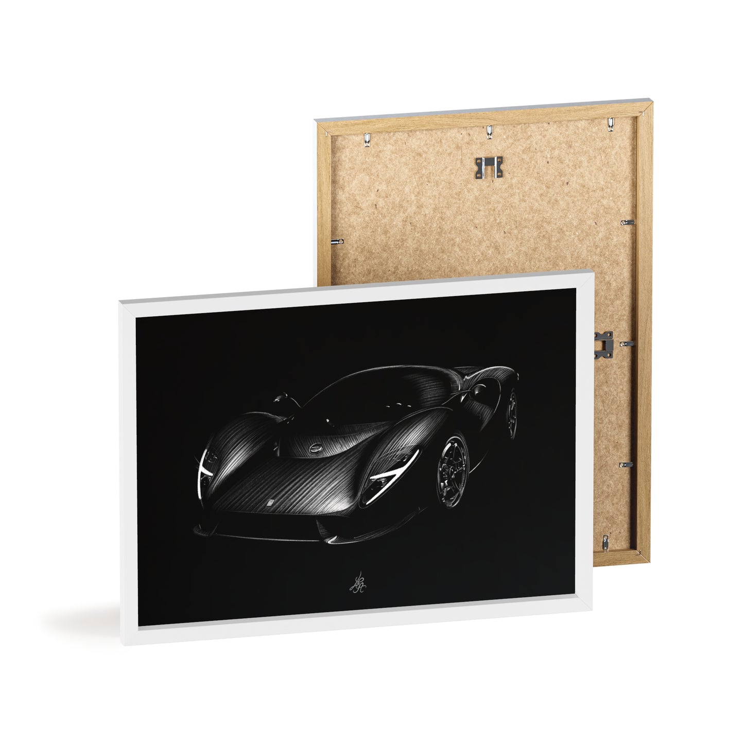 Dessin Encadré Detomaso P72, décoration supercar
