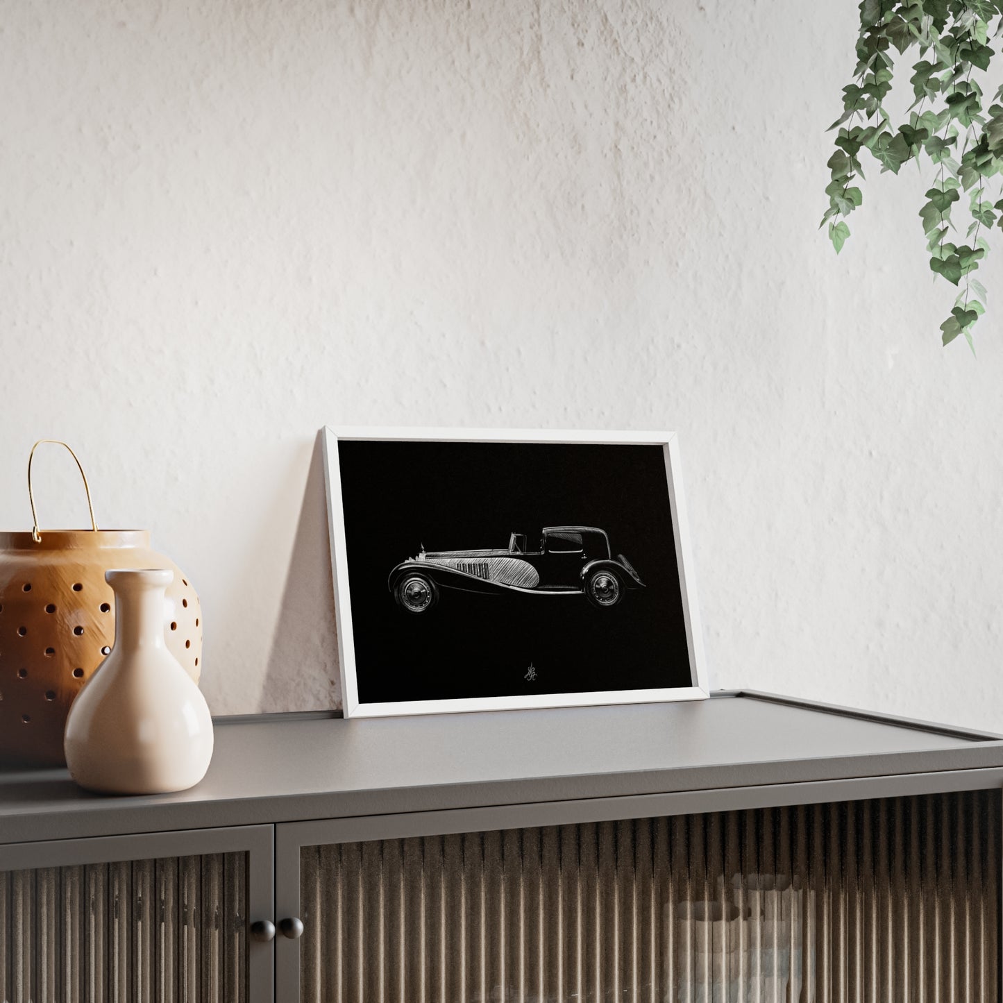 Dessin Encadré Bugatti Royale, décoration classique