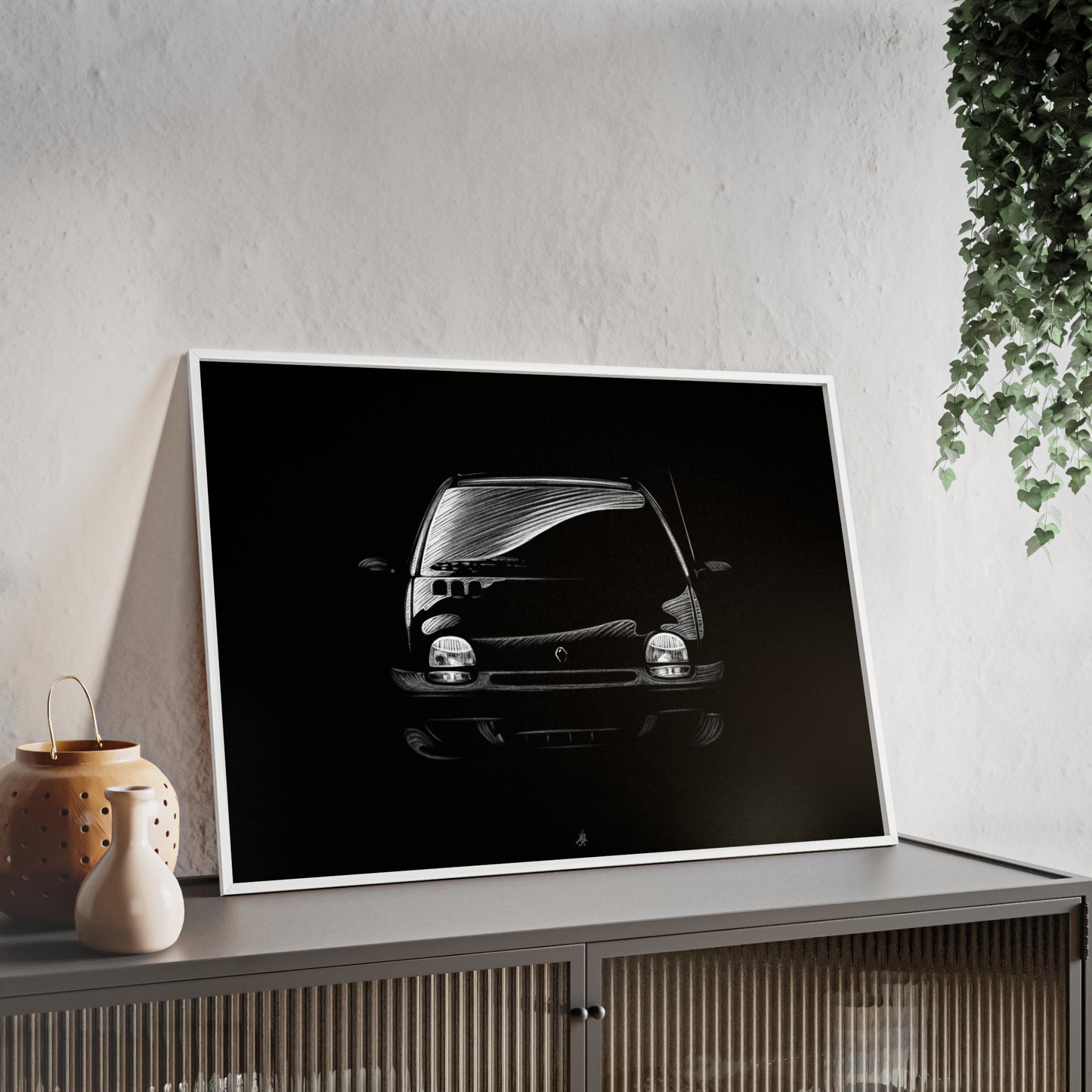 Dessin Encadré Renault Twingo, décoration 2000s