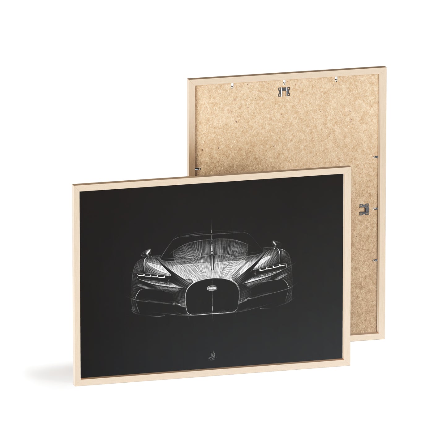 Dessin Encadré Bugatti Tourbillon, décoration hypercar