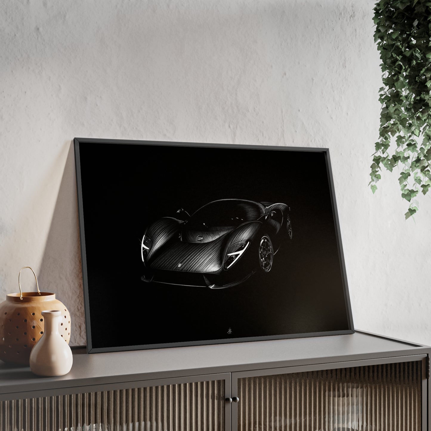 Dessin Encadré Detomaso P72, décoration supercar