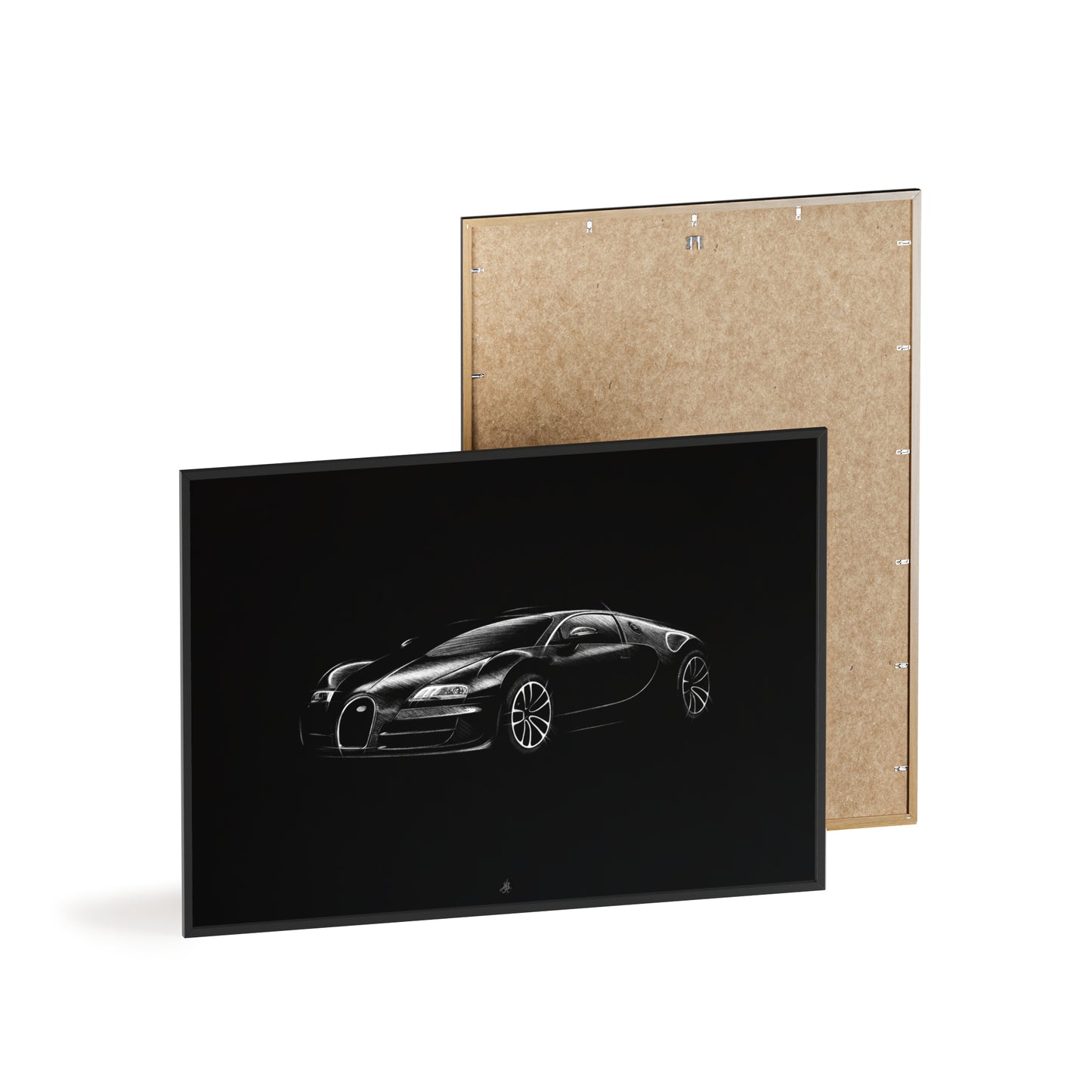 Dessin Encadré Bugatti Veyron, décoration hypercar