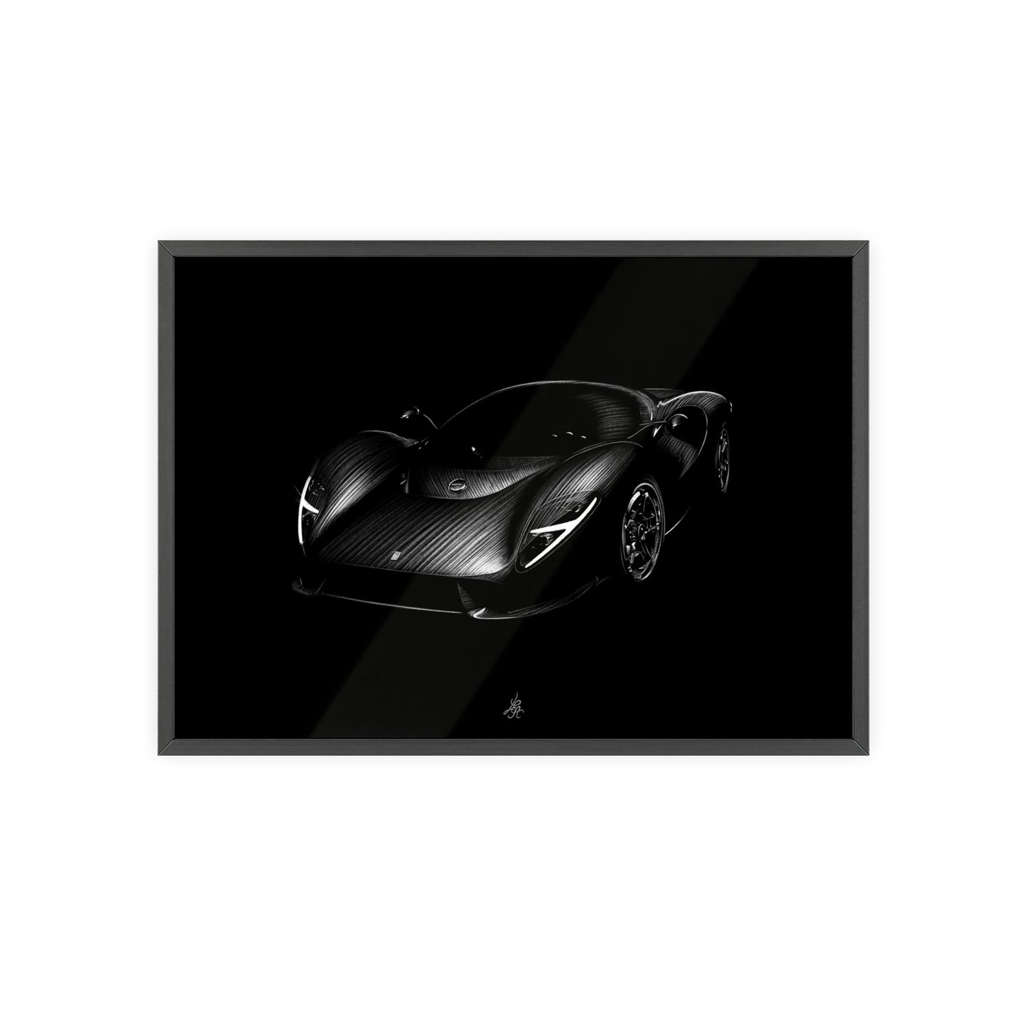 Dessin Encadré Detomaso P72, décoration supercar