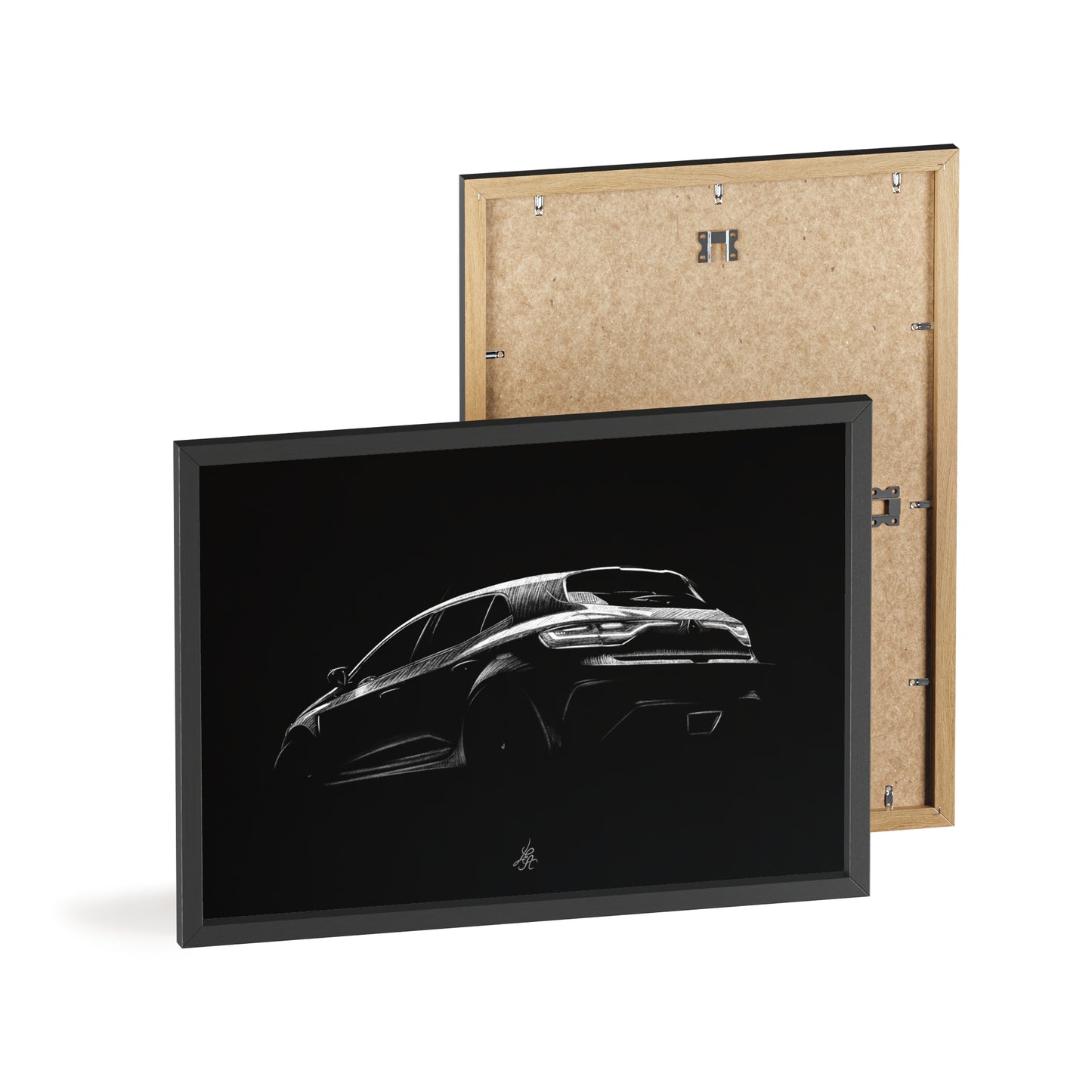 Dessin Encadré Renault Megane 4 RS, décoration gti