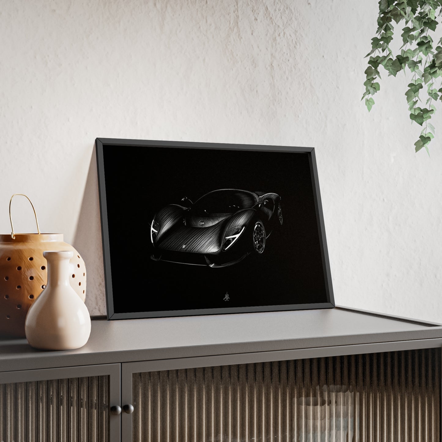 Dessin Encadré Detomaso P72, décoration supercar