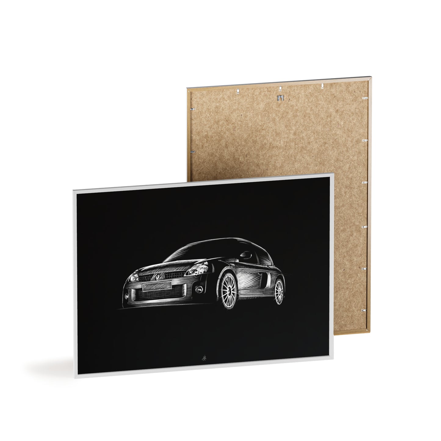 Dessin Encadré Renault Clio V6, décoration gti