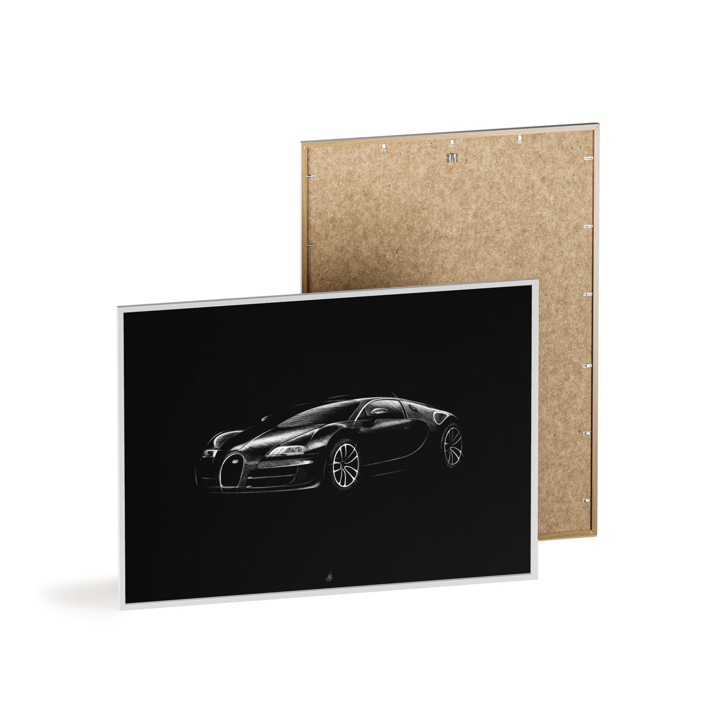Dessin Encadré Bugatti Veyron, décoration hypercar