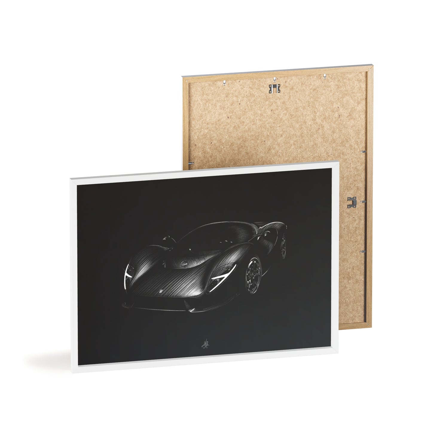 Dessin Encadré Detomaso P72, décoration supercar