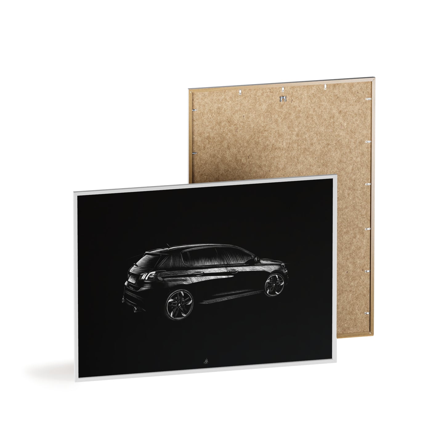 Dessin Encadré Peugeot 308 GTI, décoration moderne