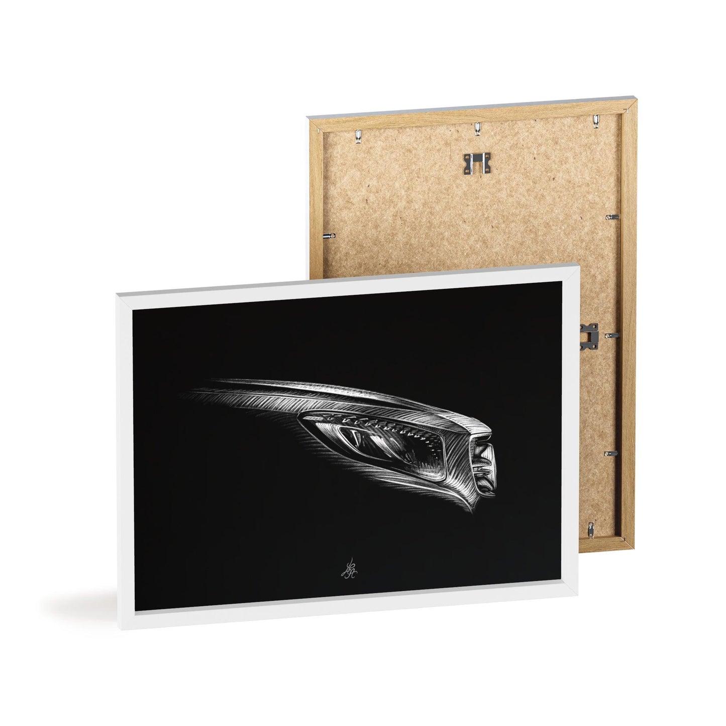 Dessin Encadré Mercedes, Classe S, 65 amg, décoration luxe-LE CADEAU AUTOMOBILE