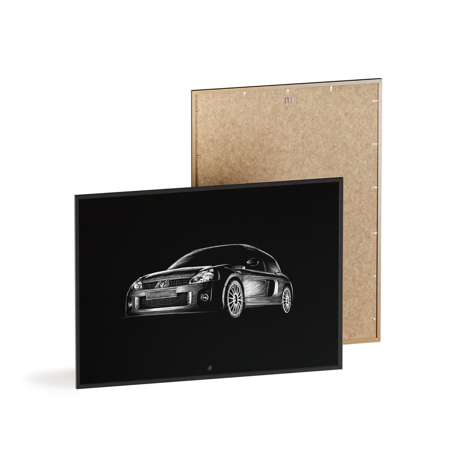 Dessin Encadré Renault Clio V6, décoration gti