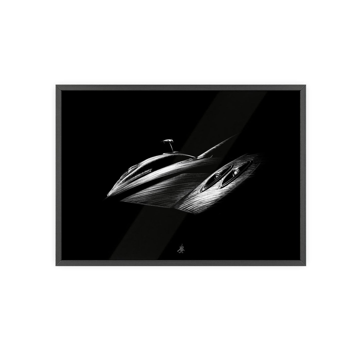 Dessin Encadré Pagani Zonda R, décoration hypercar