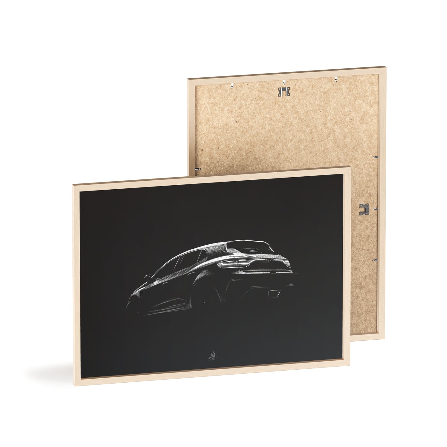 Dessin Encadré Renault Megane 4 RS, décoration gti