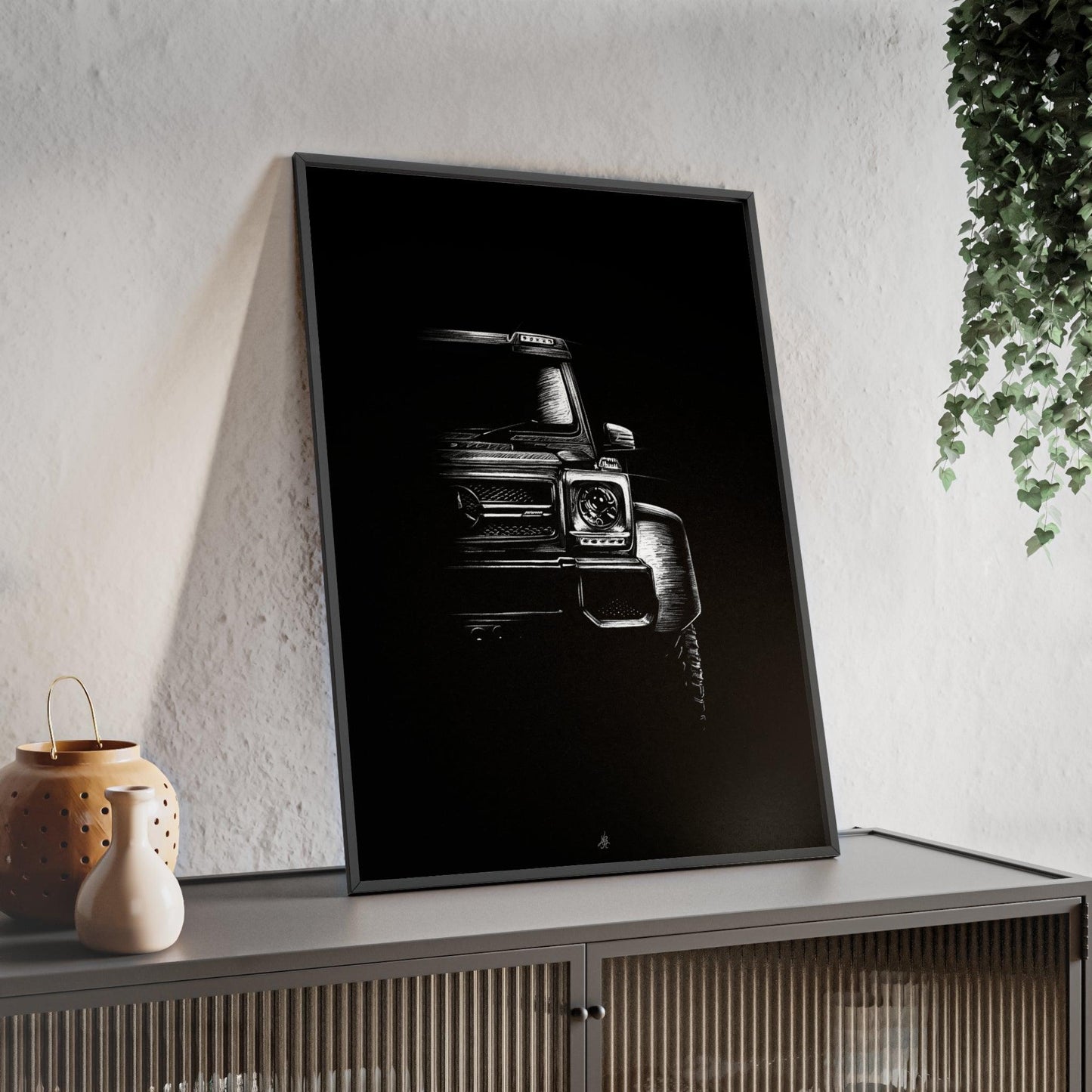 Dessin Encadré Mercedes, G63 amg, 4x4, décoration automobile-LE CADEAU AUTOMOBILE