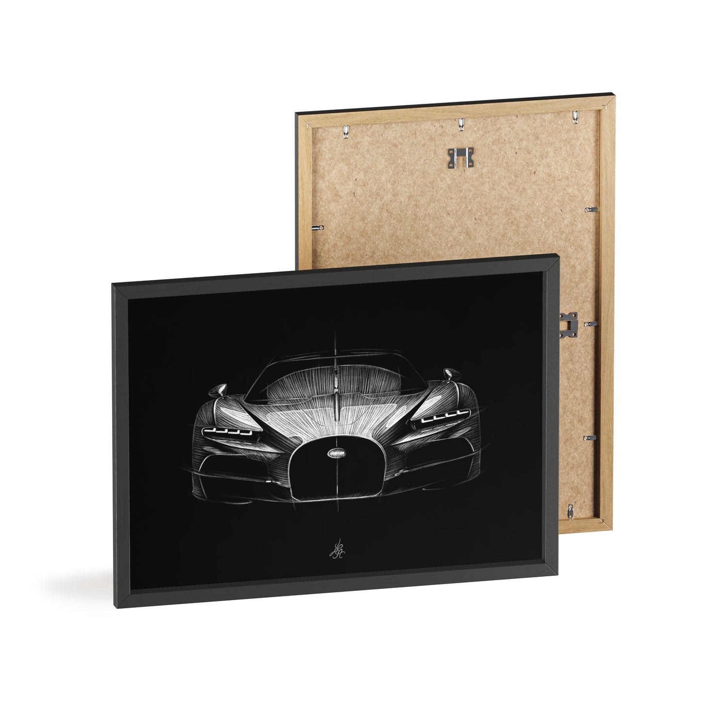 Dessin Encadré Bugatti Tourbillon, décoration hypercar