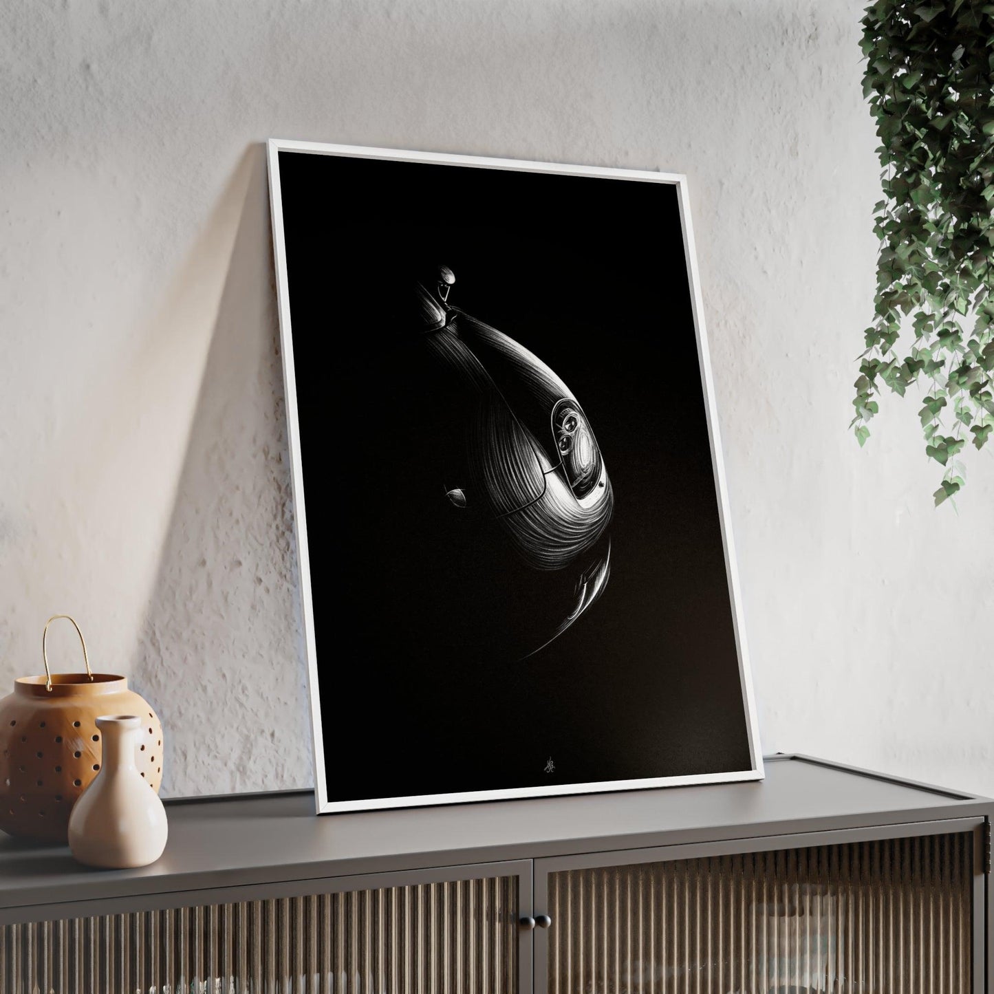 Dessin Encadré Porsche, Carrera GT, décoration supercar-LE CADEAU AUTOMOBILE
