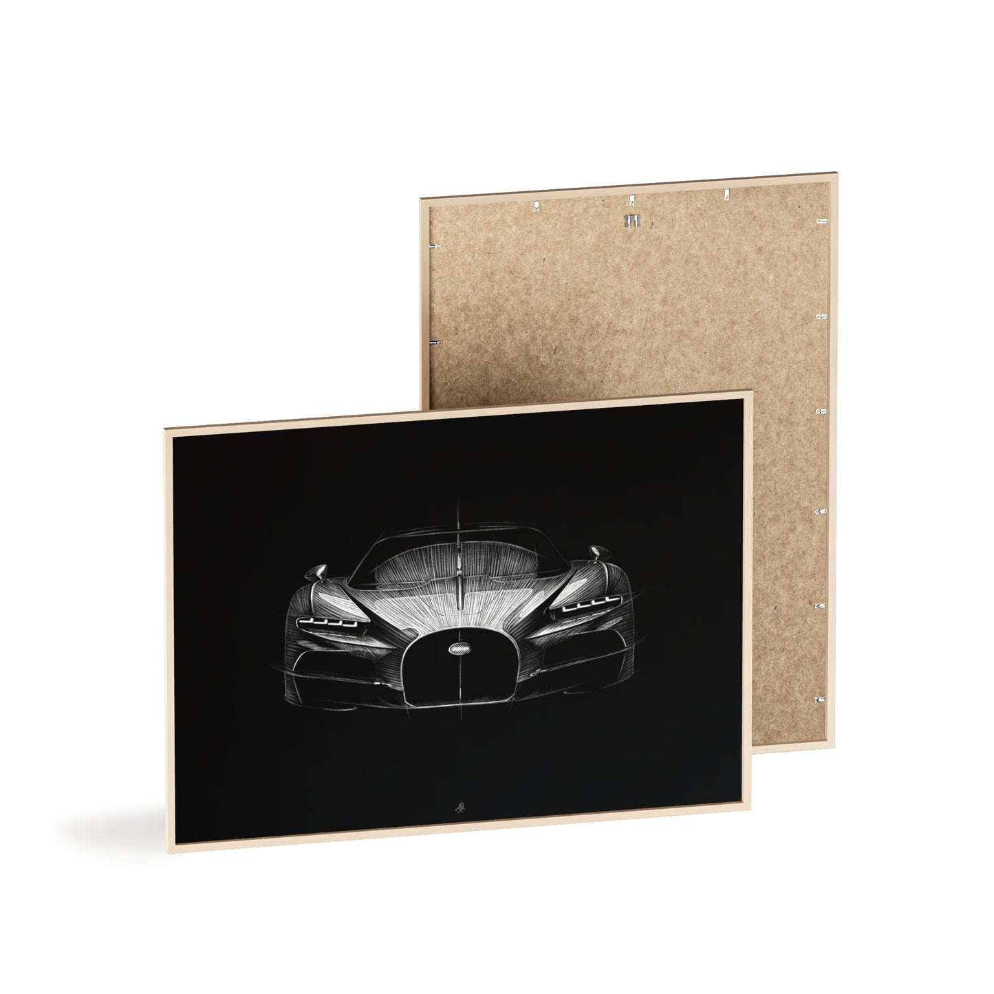 Dessin Encadré Bugatti Tourbillon, décoration hypercar