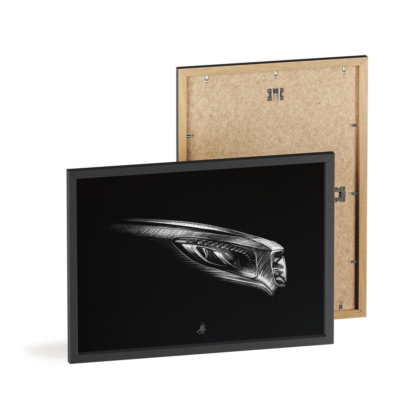 Dessin Encadré Mercedes, Classe S, 65 amg, décoration luxe-LE CADEAU AUTOMOBILE