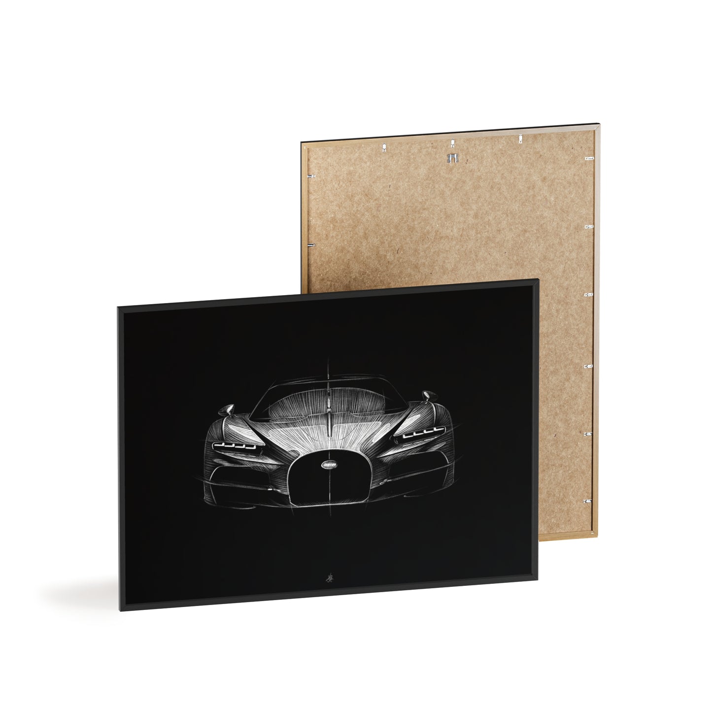 Dessin Encadré Bugatti Tourbillon, décoration hypercar