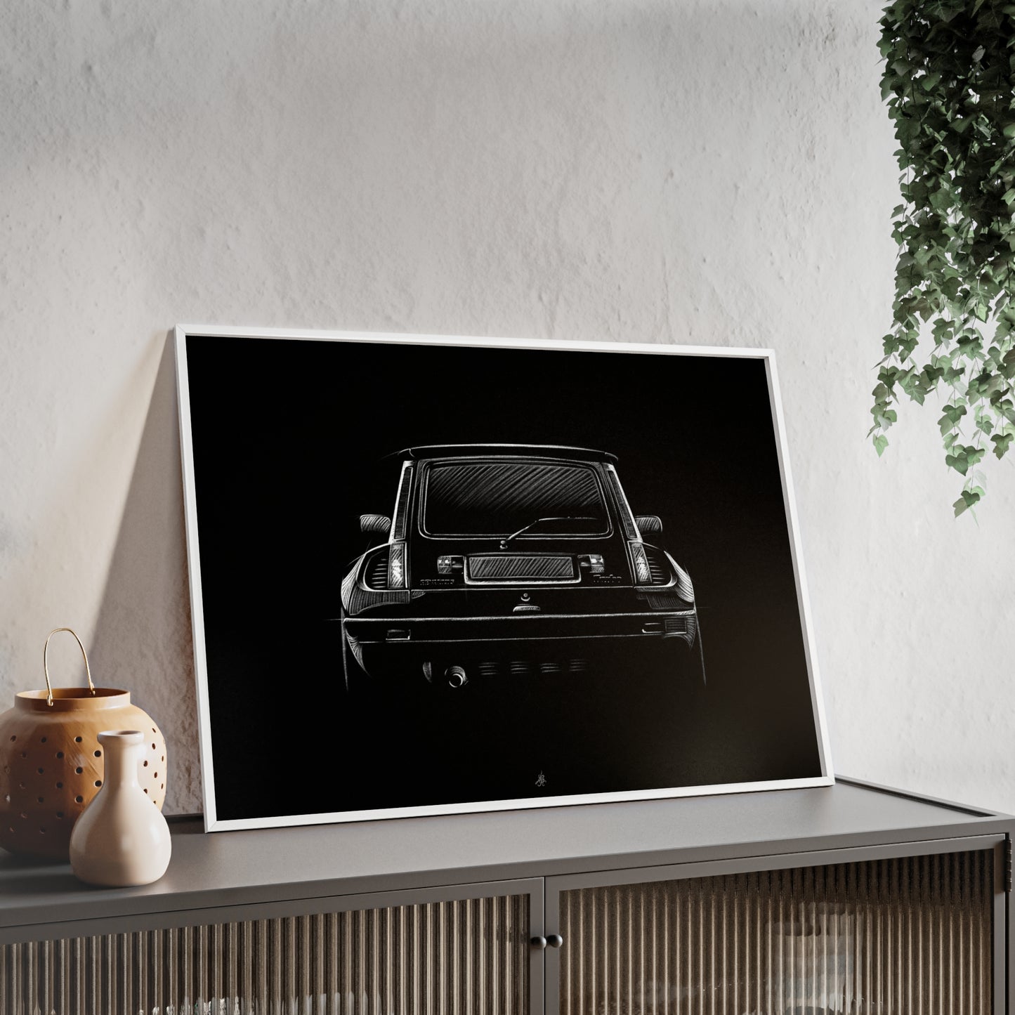 Dessin Encadré Renault 5 Turbo, décoration gti
