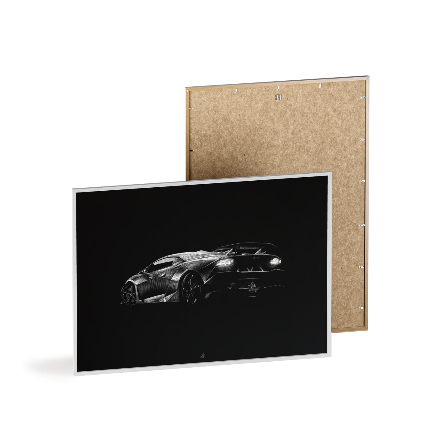 Dessin Encadré Lamborghini Sesto Elemento, décoration supercar