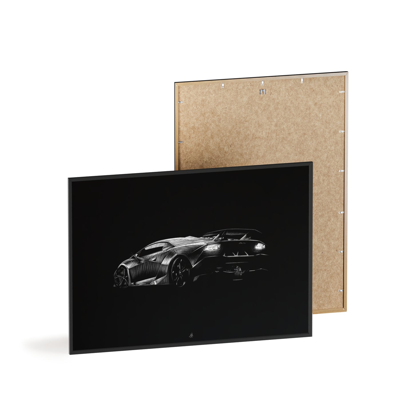 Dessin Encadré Lamborghini Sesto Elemento, décoration supercar