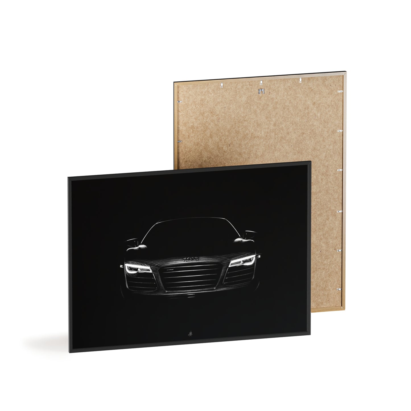 Dessin Encadré Audi R8, décoration supercar
